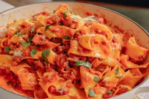 Pappardelle With Hot Sausage Sauce recipe Sunshine Dawn