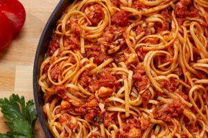 Lump crab red pasta sauce