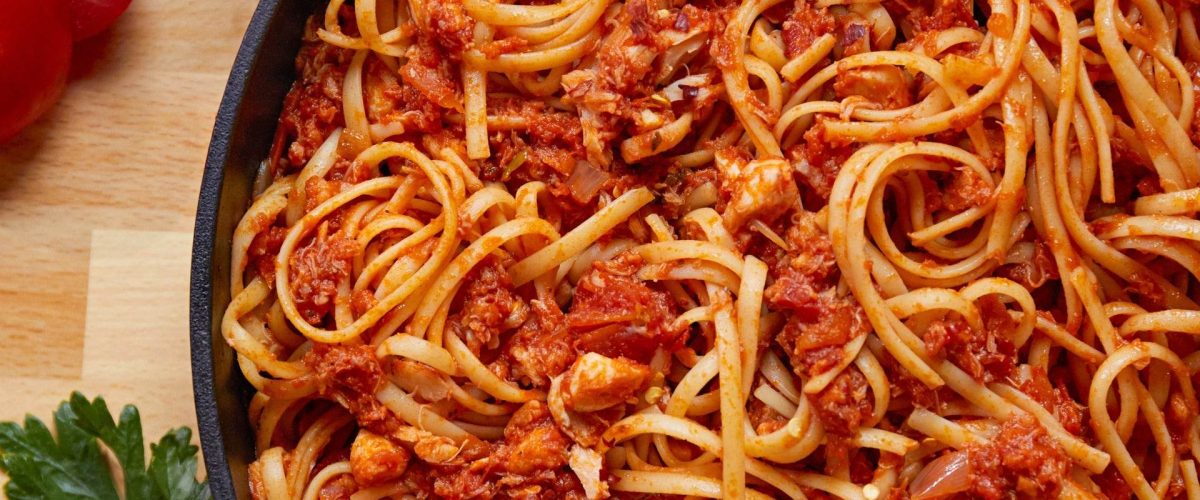 Lump crab red pasta sauce