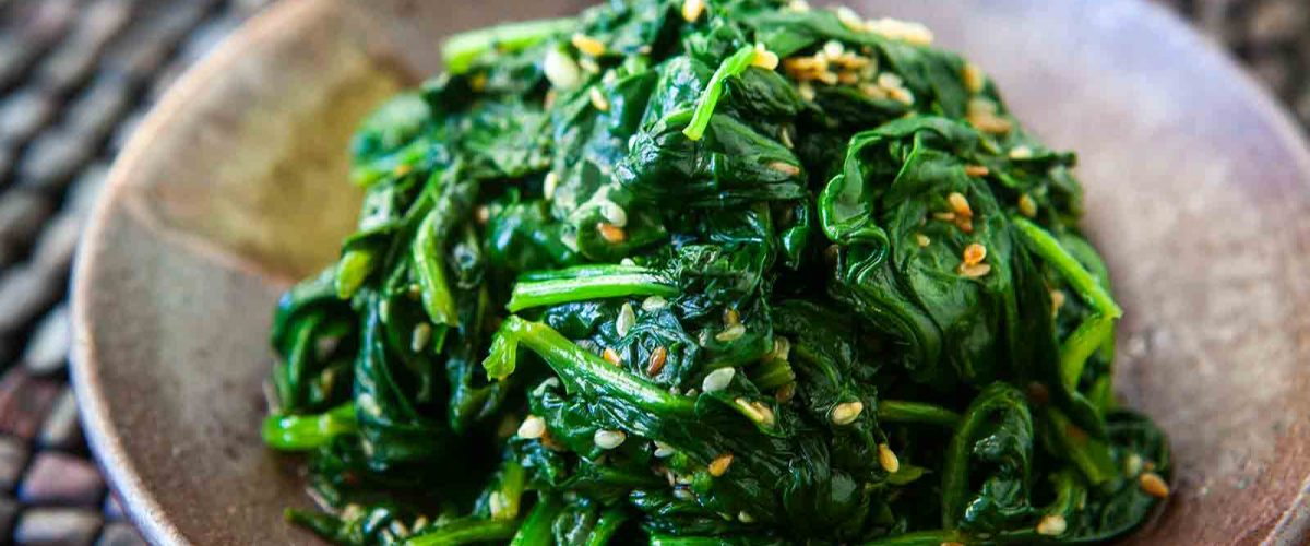 Sauteed Spinach with Toasted Sesame Oil